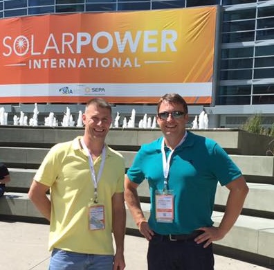 Dave and Mike at the solar show in Anaheim